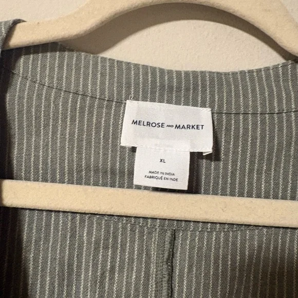 Melrose & Market Olive Green Striped Blazer XL - Picture 2 of 5